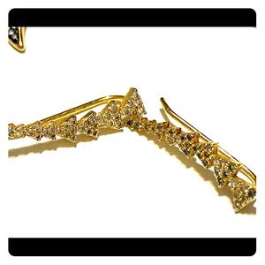 Stella & Dot gold ear climbers